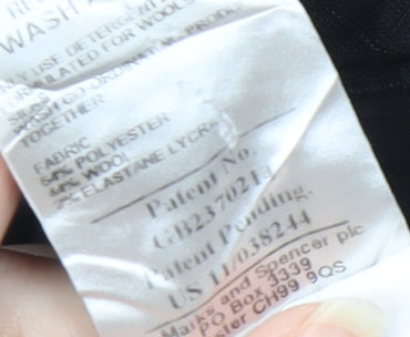 Marks and Spencer Men's Black Check Dress Pants, Size 36