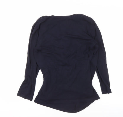 Womens UK Size S Hobbs Blue Basic Blouse