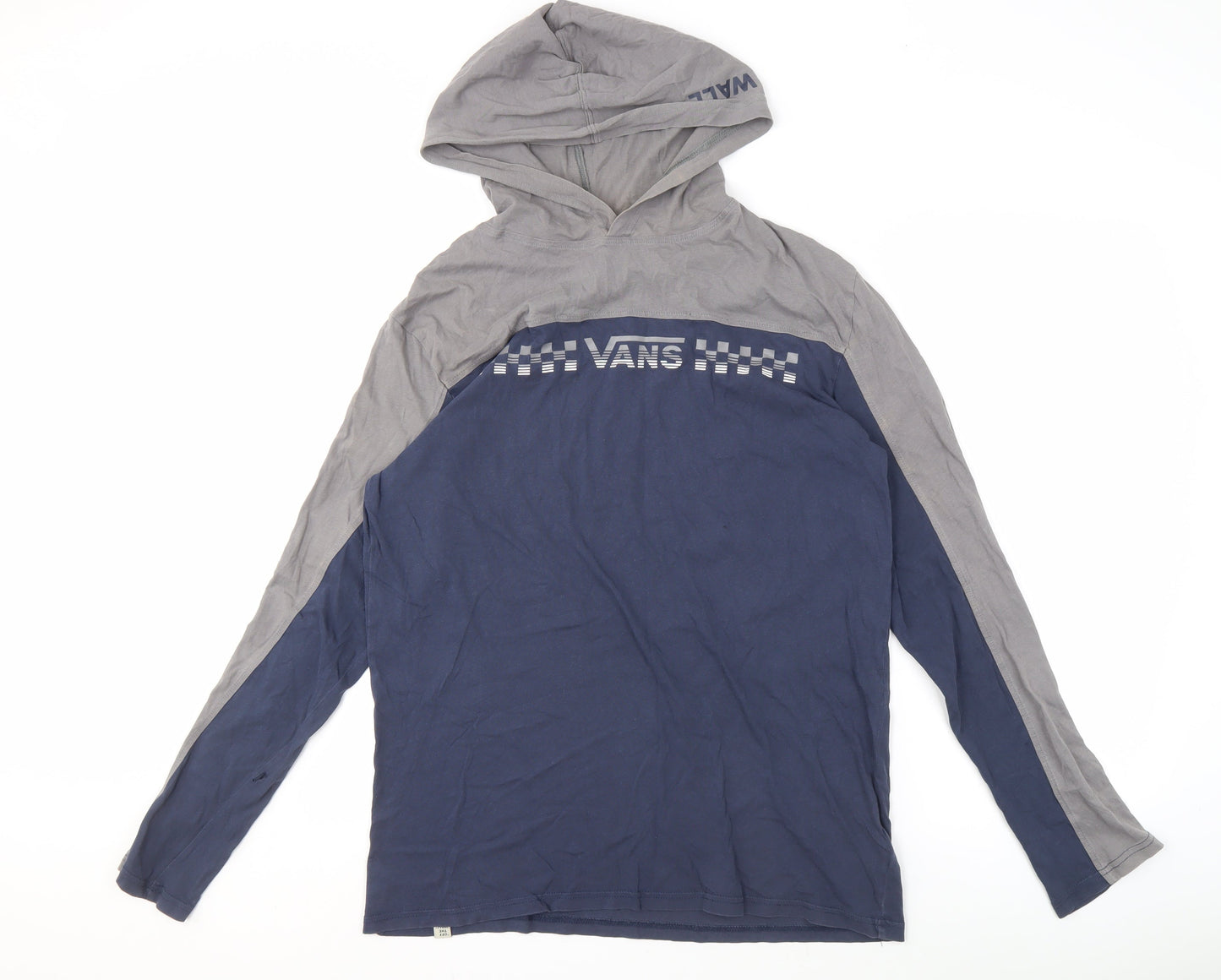 Vans Men's Blue Grey Pullover Hoodie M Skate