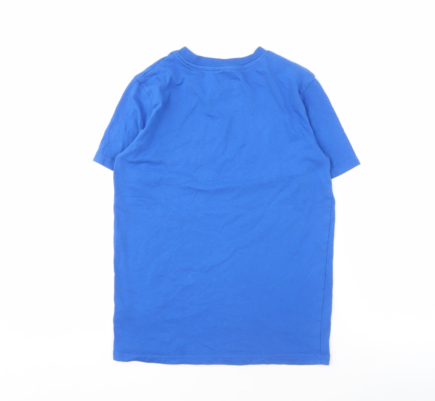 Champion Boys Blue Logo T-Shirt, Size L, Crew Neck, Casual