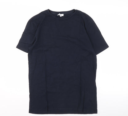 Reiss Black Men's Medium Cotton T-Shirt, Short Sleeve