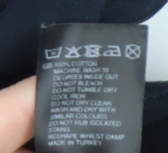 Reiss Black Men's Medium Cotton T-Shirt, Short Sleeve