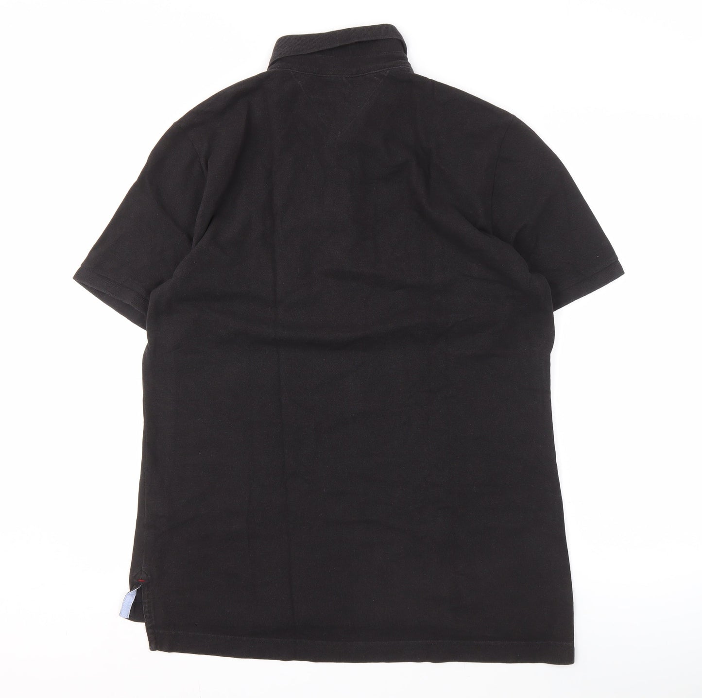 Tommy Hilfiger Men's Black Polo Shirt, Large