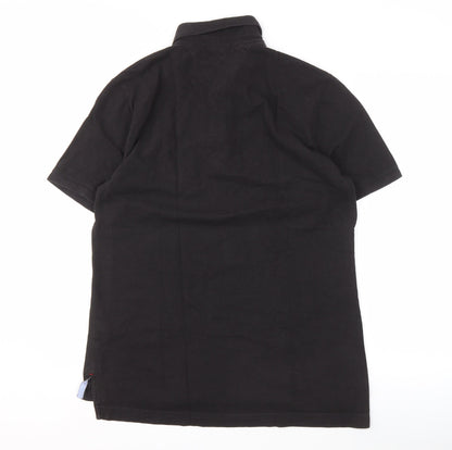 Tommy Hilfiger Men's Black Polo Shirt, Large