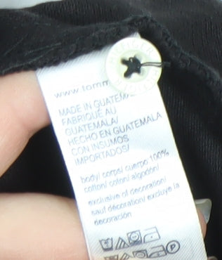 Tommy Hilfiger Men's Black Polo Shirt, Large