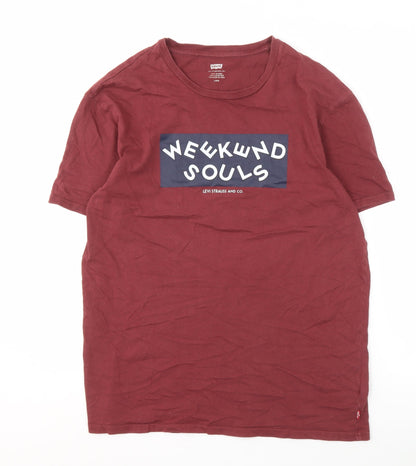 Levi's Men's Red Graphic Print T-Shirt L