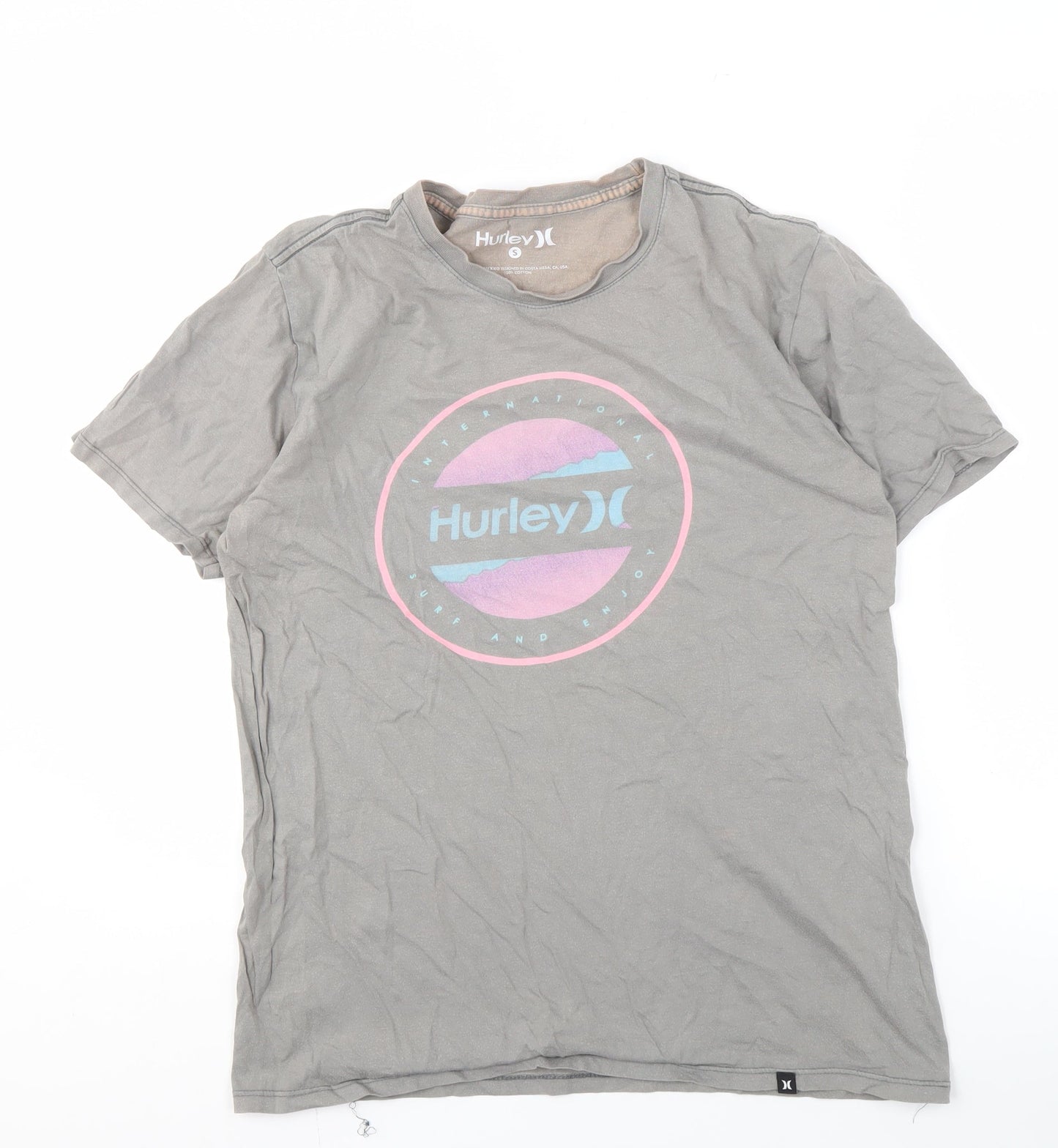 Mens UK Size S Hurley Grey  T-Shirt