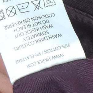 Siksilk Men's Purple Roll Neck T-Shirt M