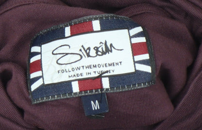 Siksilk Men's Purple Roll Neck T-Shirt M