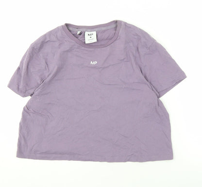 Womens UK Size L MP Purple Basic T-Shirt