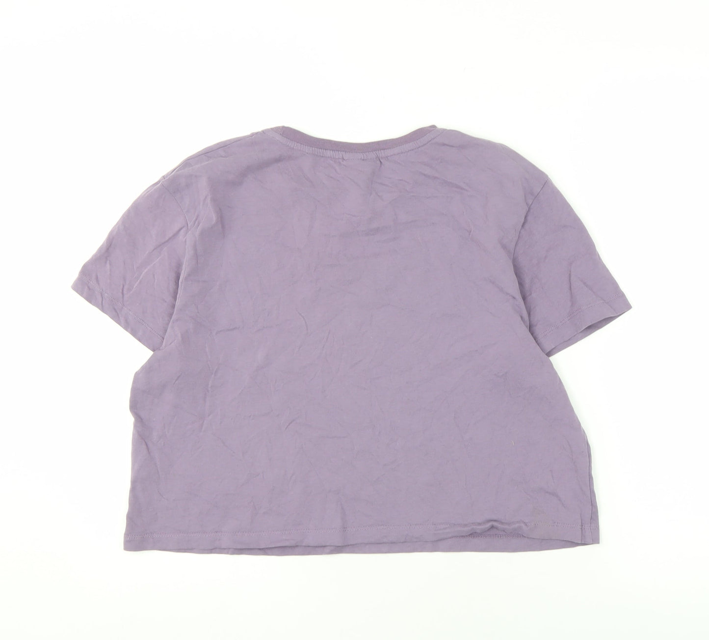 Womens UK Size L MP Purple Basic T-Shirt