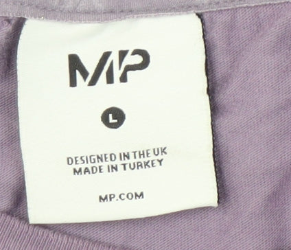 Womens UK Size L MP Purple Basic T-Shirt
