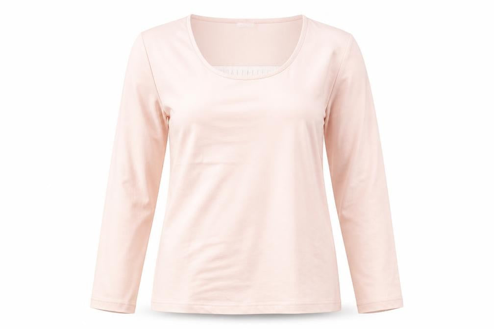 Womens UK Size L Damart Beige Basic T-Shirt