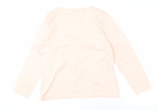 Damart Women's Beige Scoop Neck Long Sleeve Top