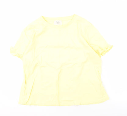 Womens UK Size S Hush Yellow Basic T-Shirt