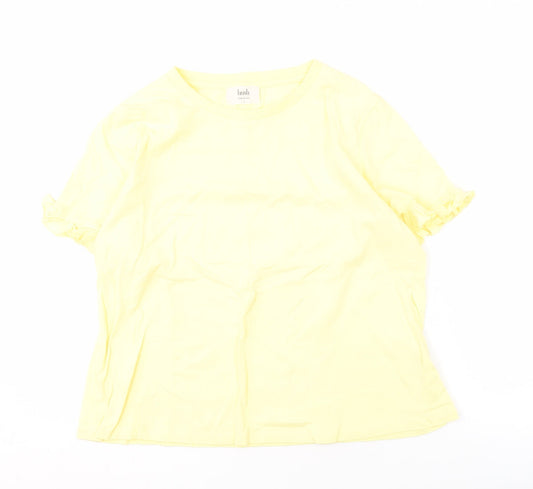 Hush Women's Yellow Cotton T-Shirt, Size S