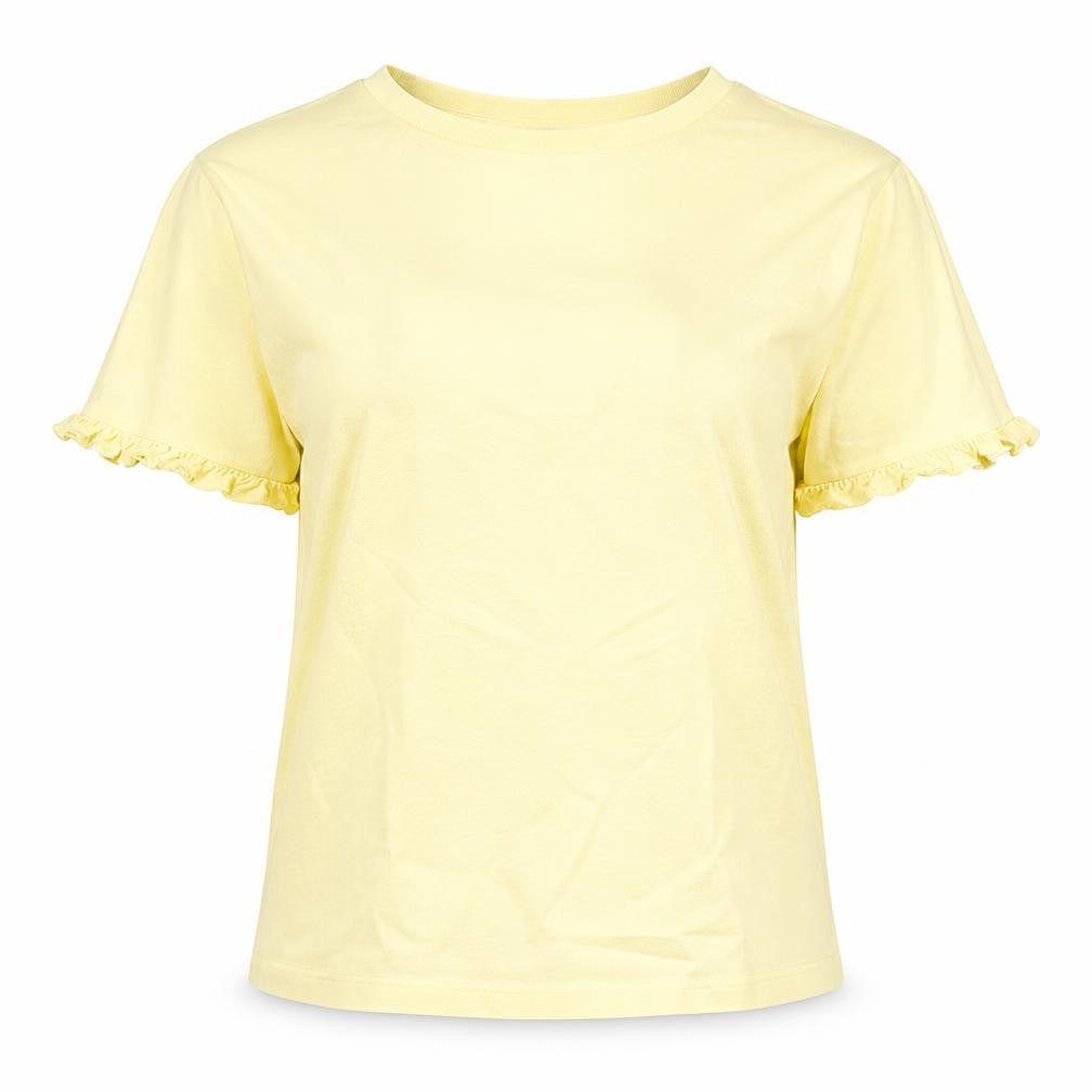 Womens UK Size S Hush Yellow Basic T-Shirt