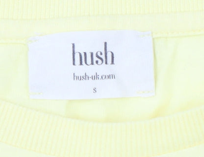 Womens UK Size S Hush Yellow Basic T-Shirt