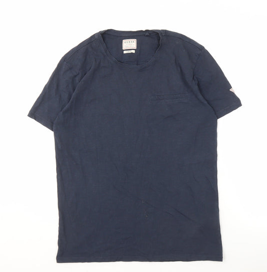 Mens UK Size M GUESS Blue  T-Shirt
