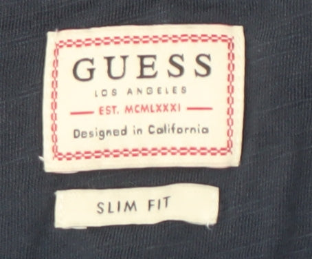 Mens UK Size M GUESS Blue  T-Shirt