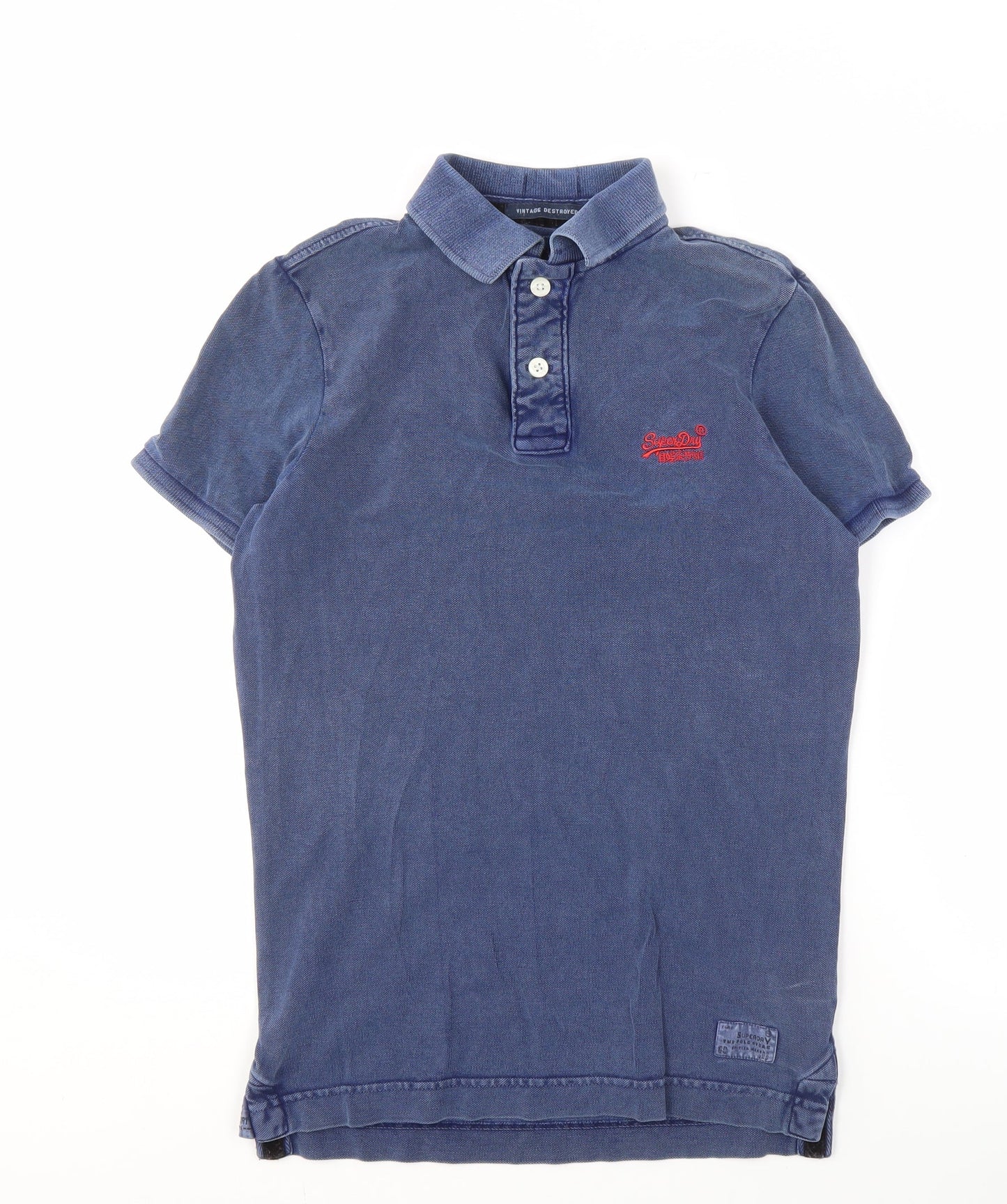 Superdry Men's Blue Polo Shirt, Size S, Short Sleeve