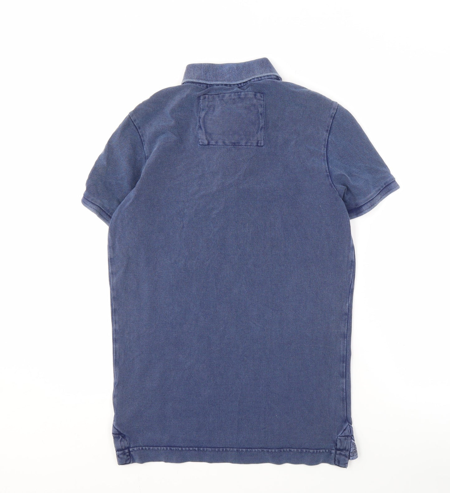 Superdry Men's Blue Polo Shirt, Size S, Short Sleeve