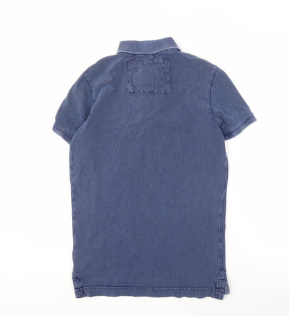 Superdry Men's Blue Polo Shirt, Size S, Short Sleeve