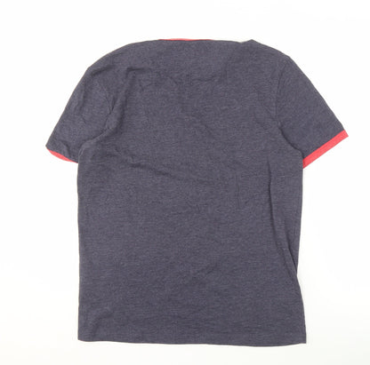 Lyle & Scott Blue Men's Crew Neck T-Shirt - Medium, Logo Accent