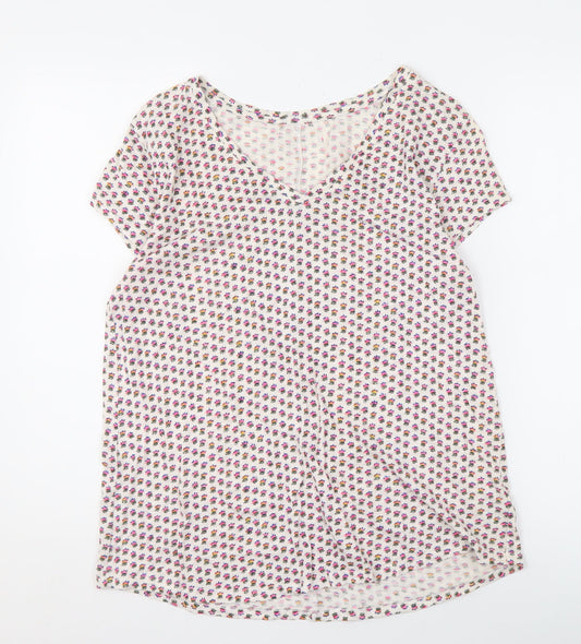 Gap Women's Multicoloured Floral V-Neck Top