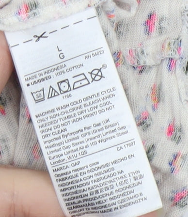 Gap Women's Multicoloured Floral V-Neck Top