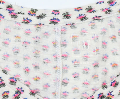 Gap Women's Multicoloured Floral V-Neck Top