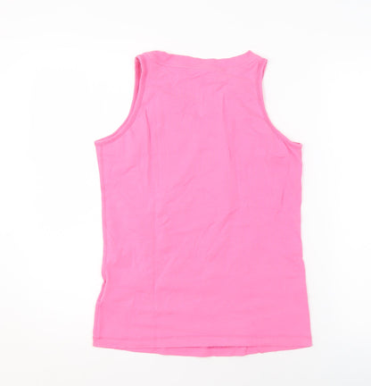Adidas Women's Pink Tank Top, S, Moisture Wicking