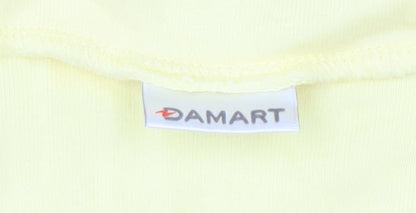 Womens UK Size L Damart Yellow Basic T-Shirt