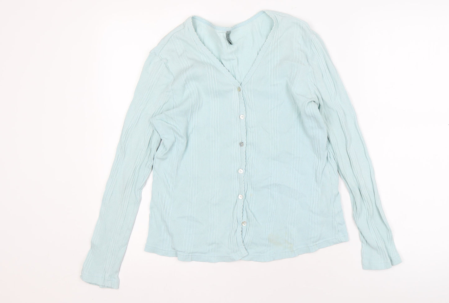 hankthreacl Women's Blue Cardigan V-Neck Size 16