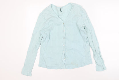 hankthreacl Women's Blue Cardigan V-Neck Size 16
