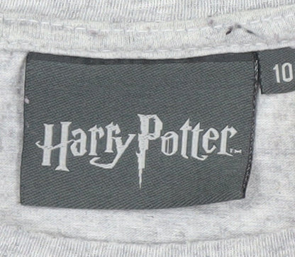 Unisex Adults UK Size 10 Harry Potter Grey Basic T-Shirt