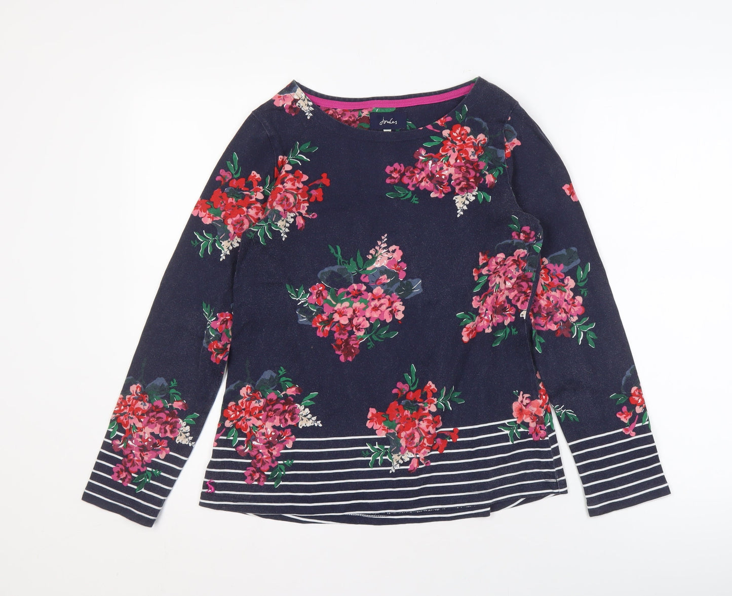 Womens UK Size 8 Joules Blue Basic T-Shirt