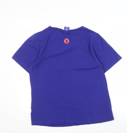 Women's Blue Cricket T-Shirt, Size 18, England Wales World Cup 2019