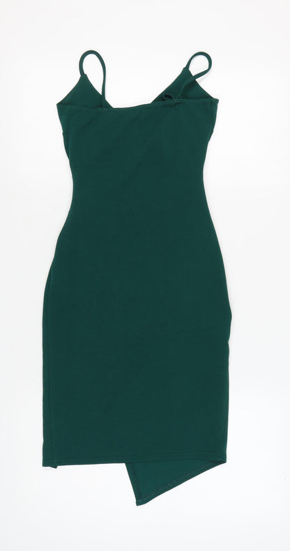 PrettyLittleThing Women Green Bodycon Midi Dress