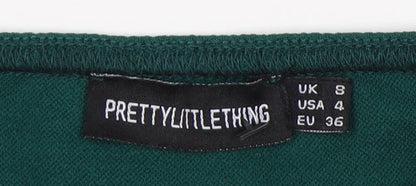 PrettyLittleThing Women Green Bodycon Midi Dress