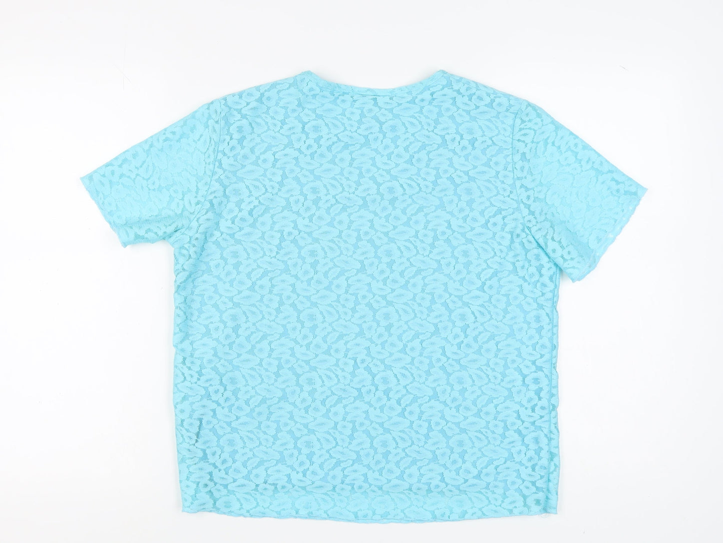 Womens UK Size 14 TIGI Blue Basic T-Shirt