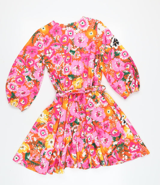 Boohoo Women’s Floral A-Line Dress, Size 8, Multicoloured