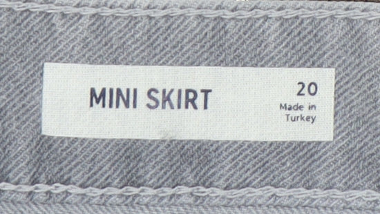 Marks and Spencer Women's Gold Mini Denim Skirt, Size 20