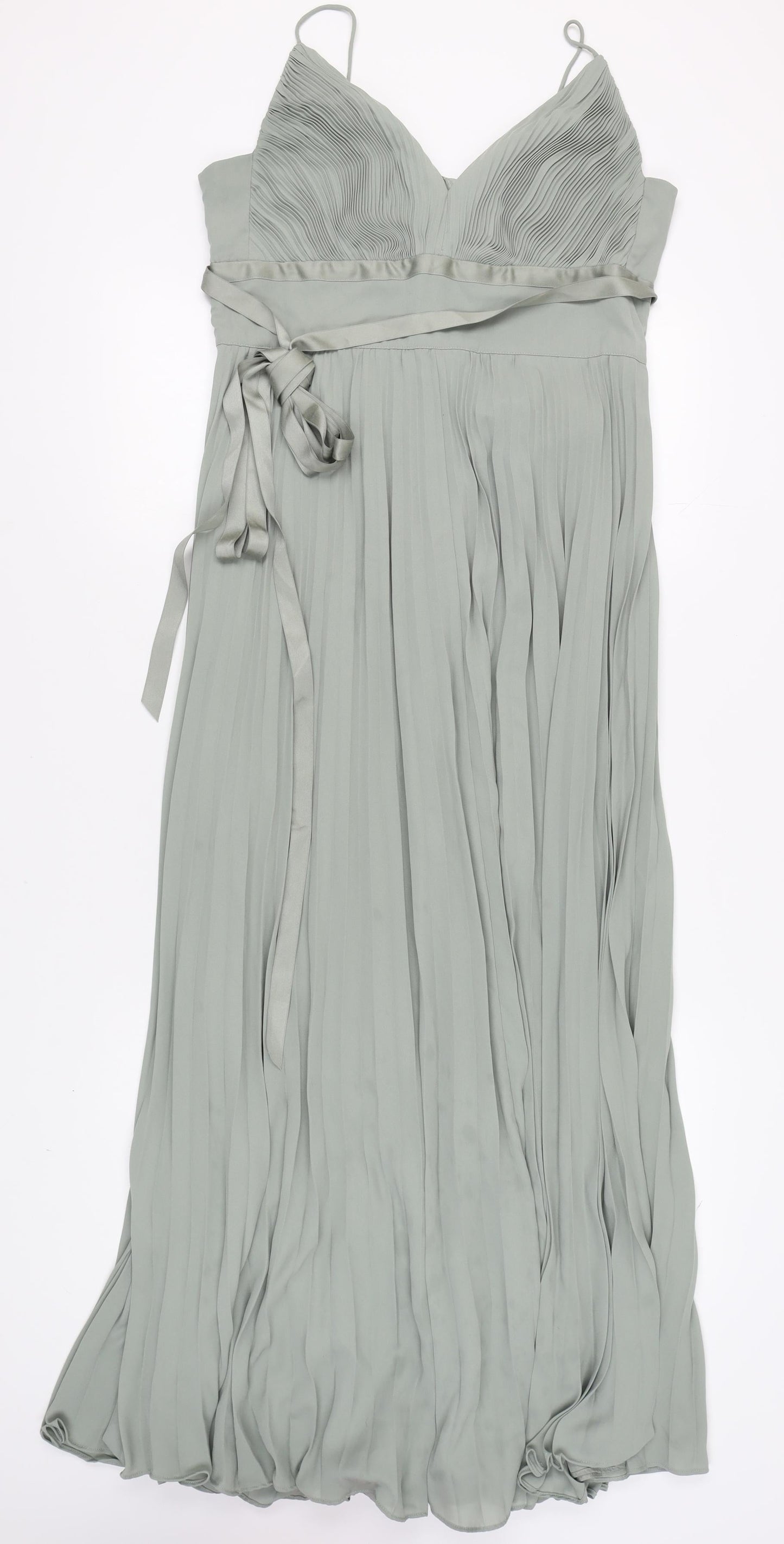 ASOS DESIGN Women's Green Maxi Dress - Size 16