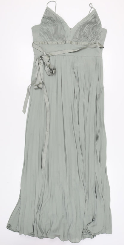 ASOS DESIGN Women's Green Maxi Dress - Size 16