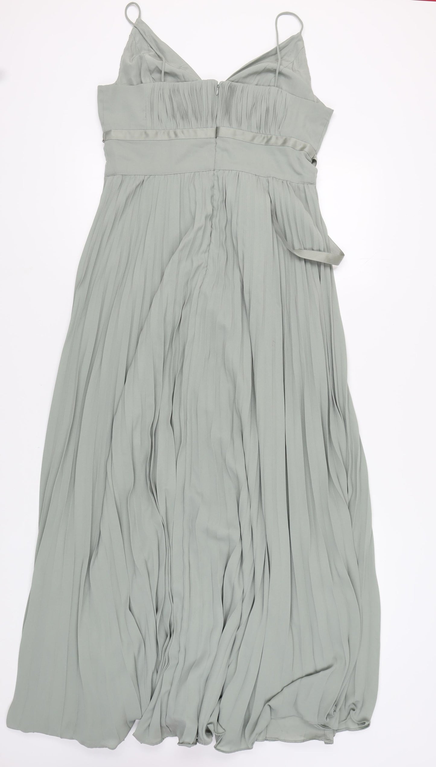 ASOS DESIGN Women's Green Maxi Dress - Size 16