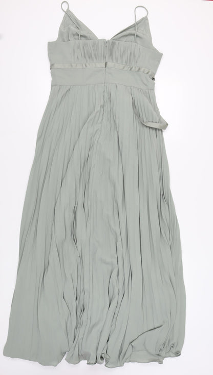 ASOS DESIGN Women's Green Maxi Dress - Size 16