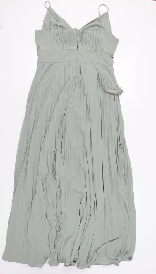 ASOS DESIGN Women's Green Maxi Dress - Size 16