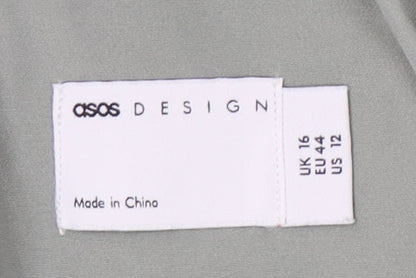 ASOS DESIGN Women's Green Maxi Dress - Size 16