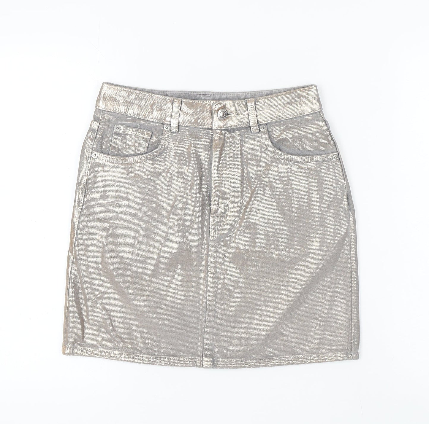 Marks & Spencer Women’s Silver Mini Skirt, Size 6